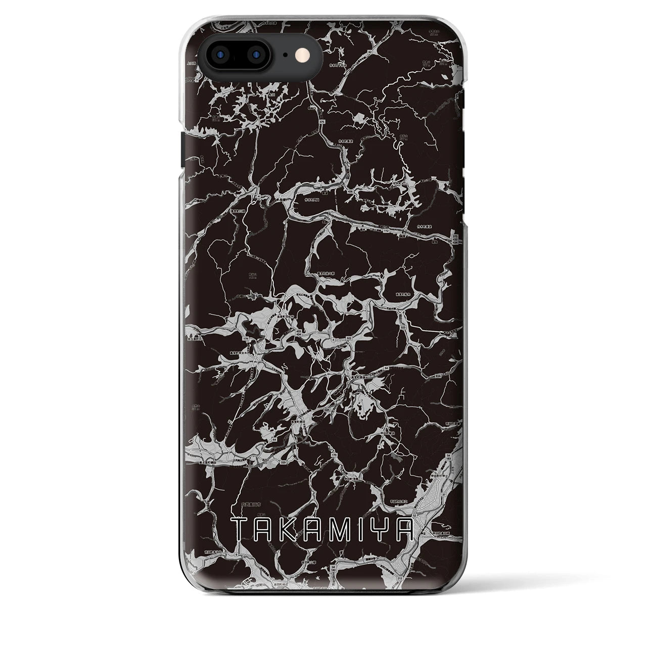 【高宮(広島県)】地図柄iPhoneケース(クリアタイプ)