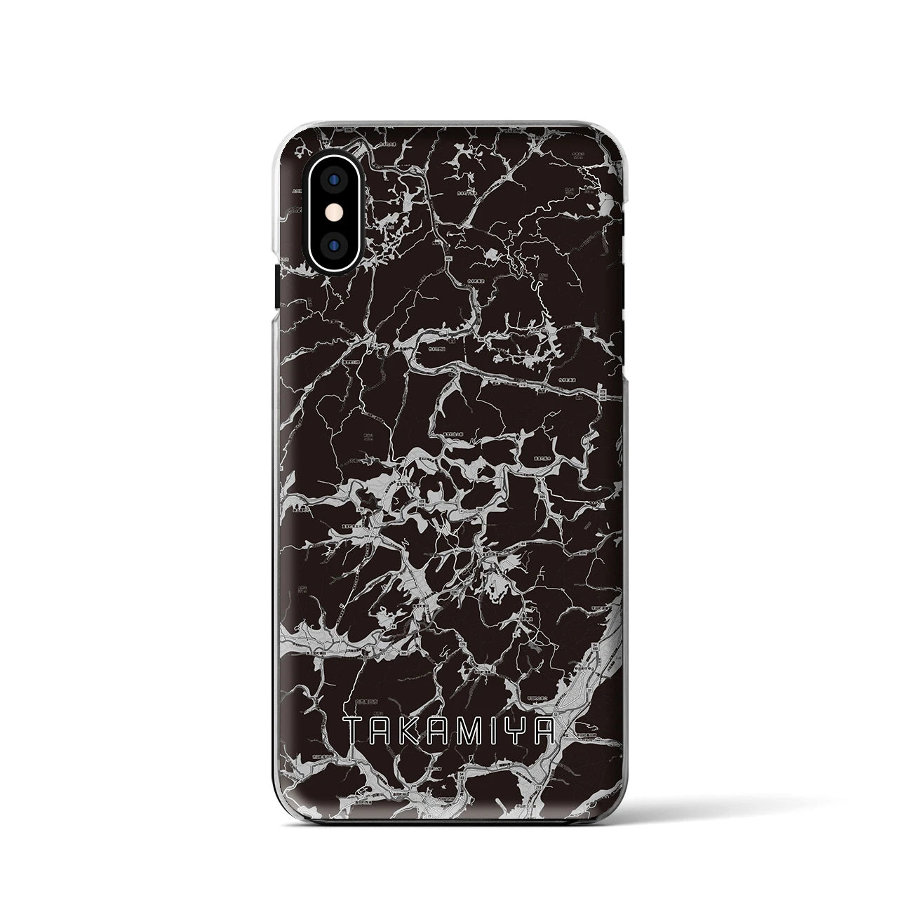 【高宮(広島県)】地図柄iPhoneケース(クリアタイプ)