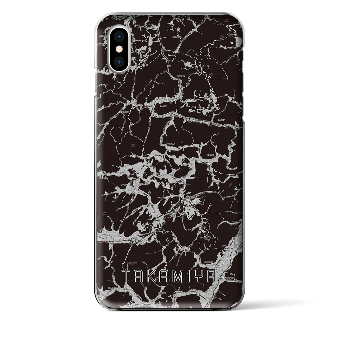 【高宮(広島県)】地図柄iPhoneケース(クリアタイプ)