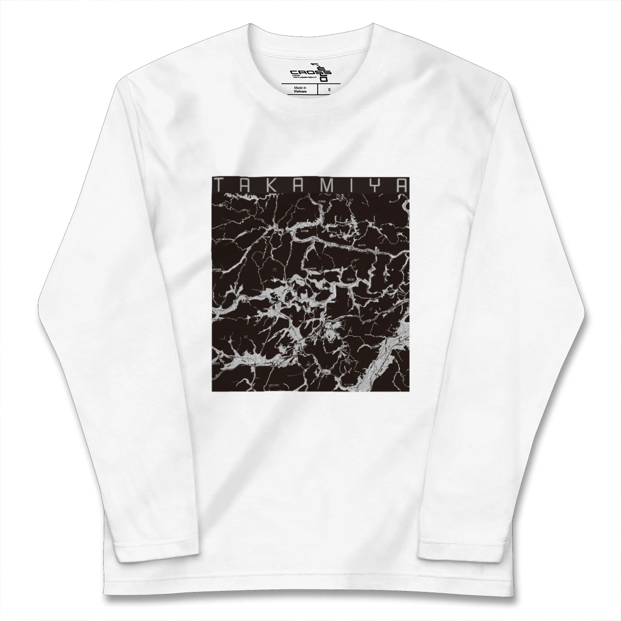 【高宮(広島県)】地図柄ロングスリーブTシャツ