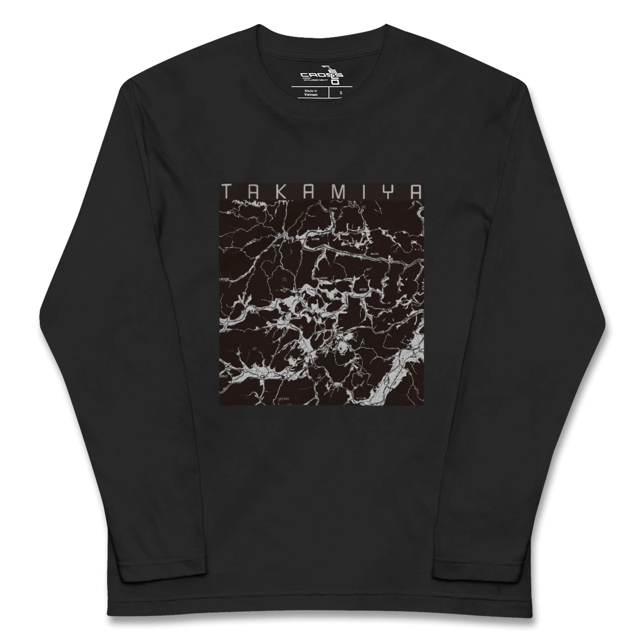 【高宮(広島県)】地図柄ロングスリーブTシャツ