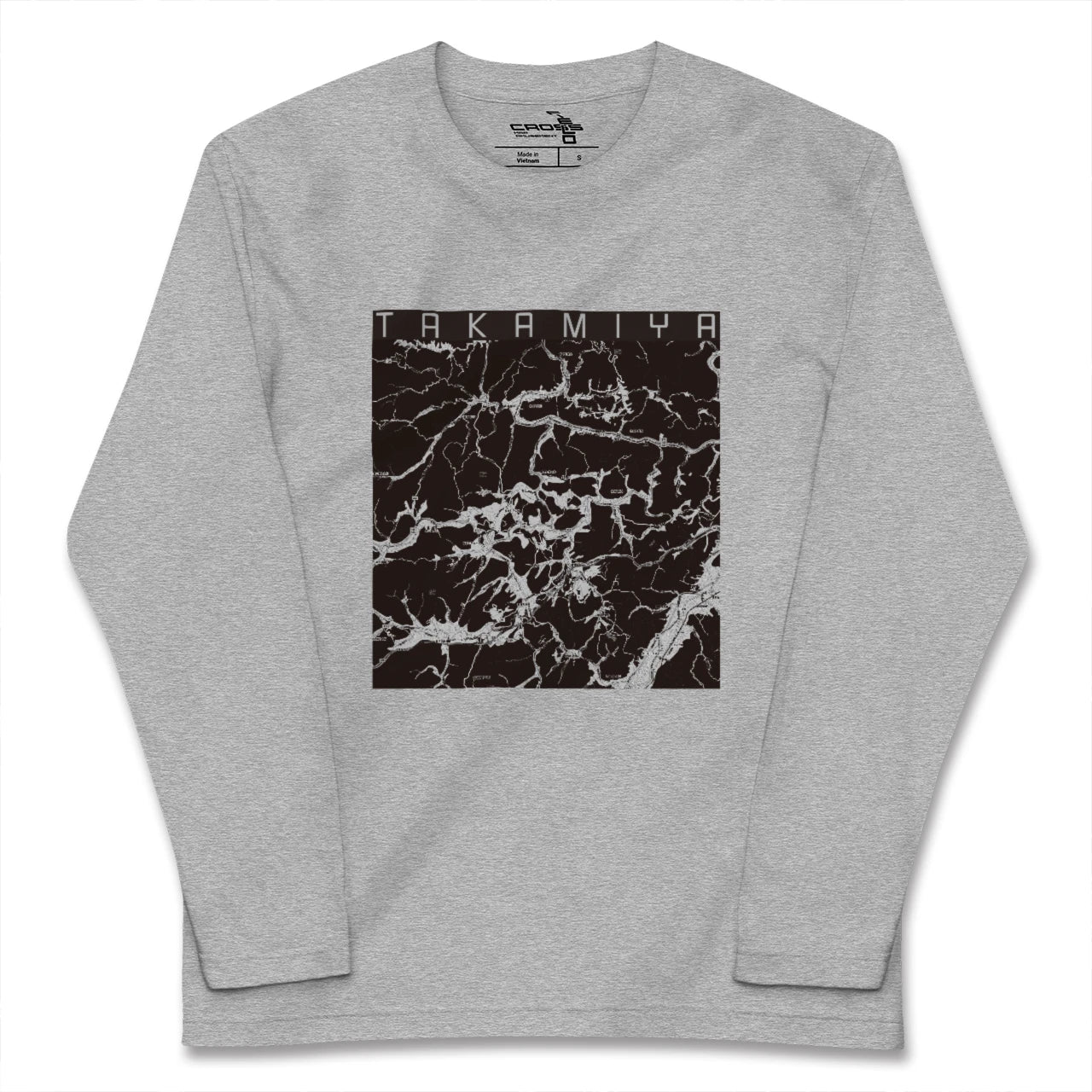 【高宮(広島県)】地図柄ロングスリーブTシャツ