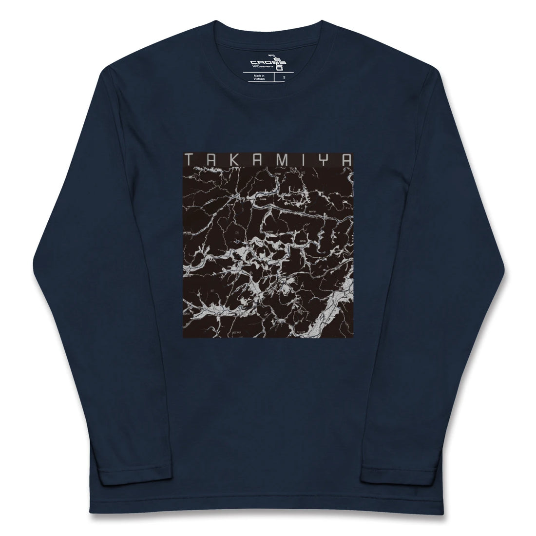 【高宮(広島県)】地図柄ロングスリーブTシャツ