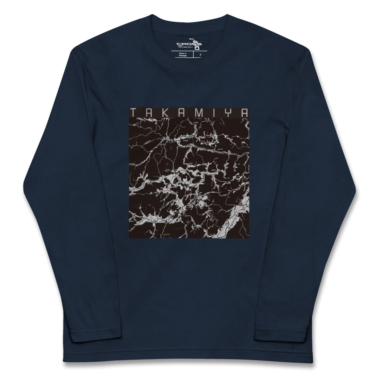 【高宮(広島県)】地図柄ロングスリーブTシャツ