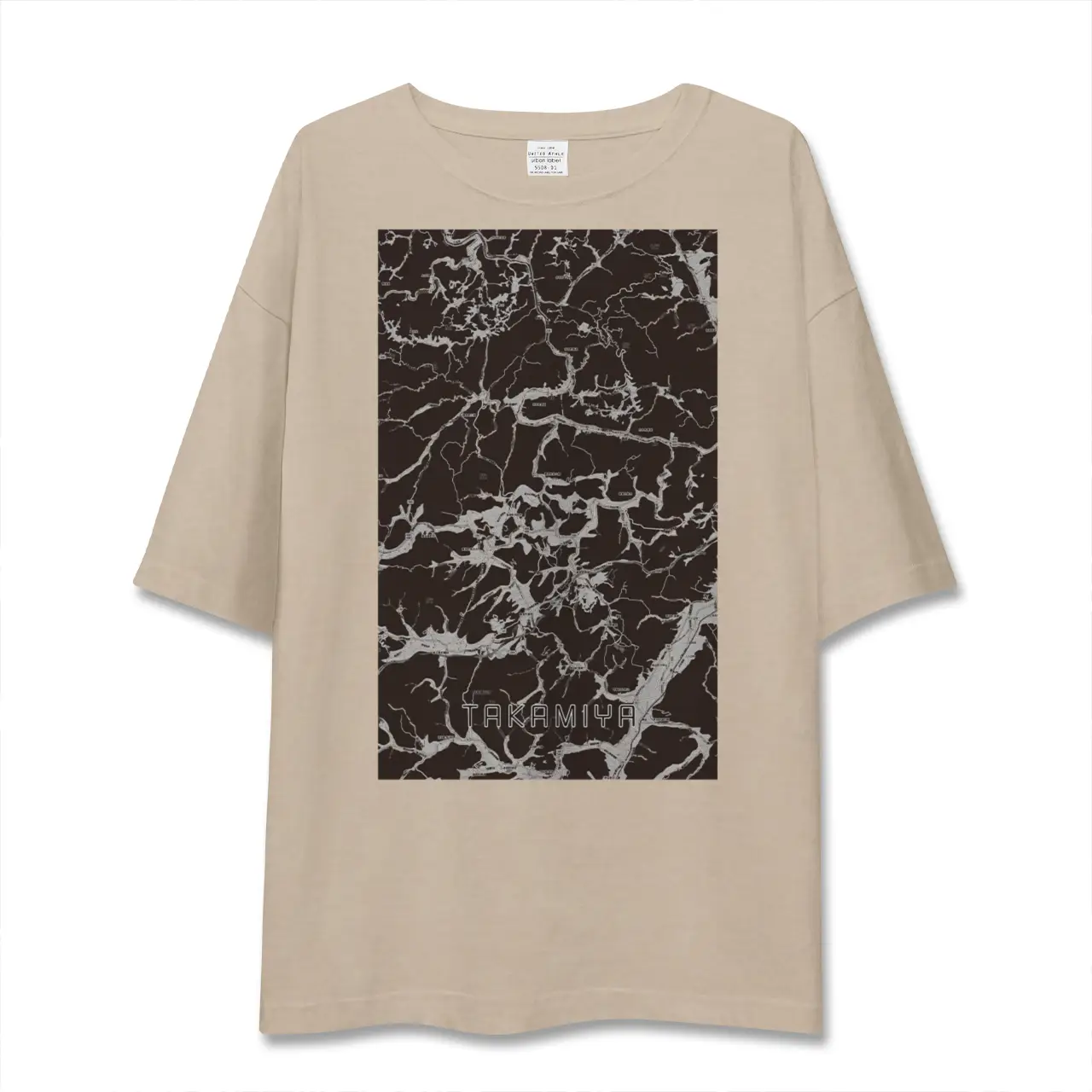 【高宮(広島県)】地図柄ビッグシルエットTシャツ