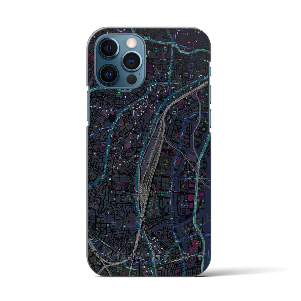【高輪ゲートウェイ(東京都)】地図柄iPhoneケース(バックカバータイプ)