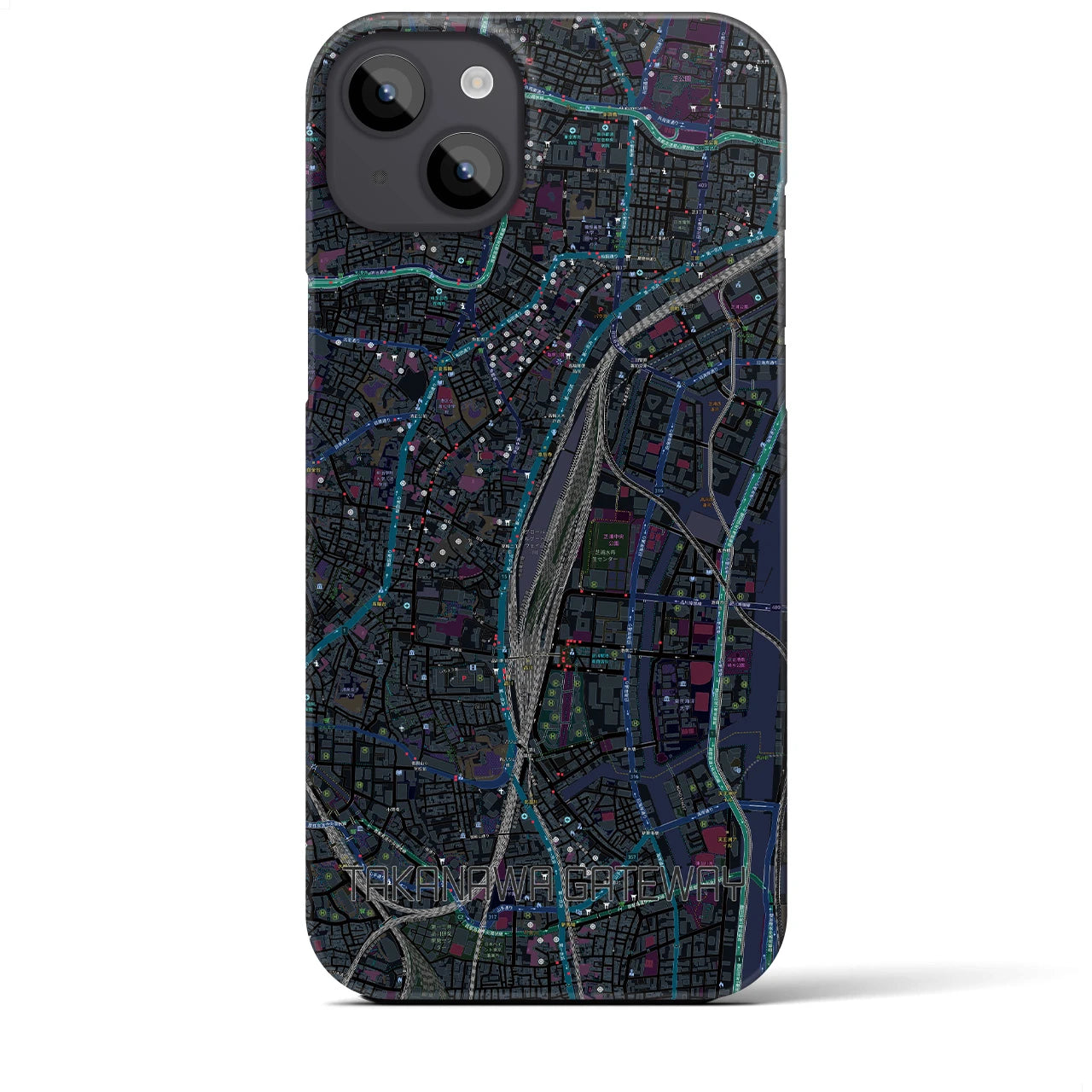 【高輪ゲートウェイ(東京都)】地図柄iPhoneケース(バックカバータイプ)