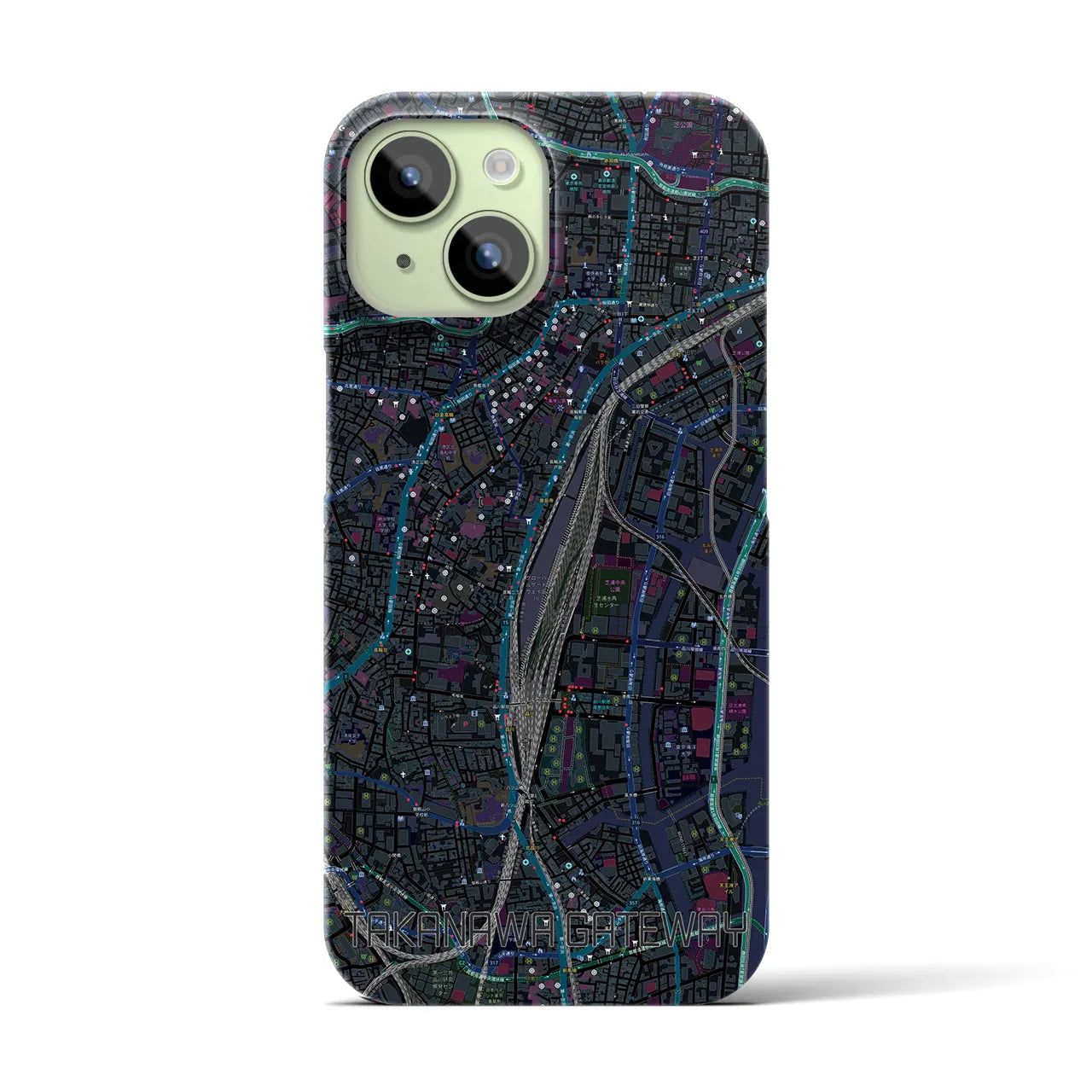【高輪ゲートウェイ(東京都)】地図柄iPhoneケース(バックカバータイプ)