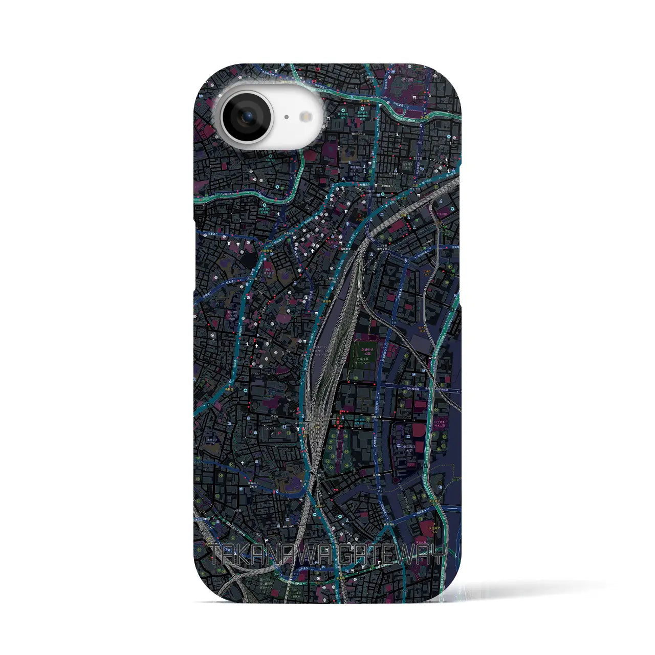 【高輪ゲートウェイ(東京都)】地図柄iPhoneケース(バックカバータイプ)