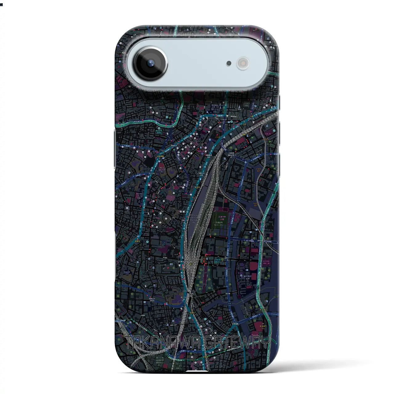 【高輪ゲートウェイ(東京都)】地図柄iPhoneケース(バックカバータイプ)
