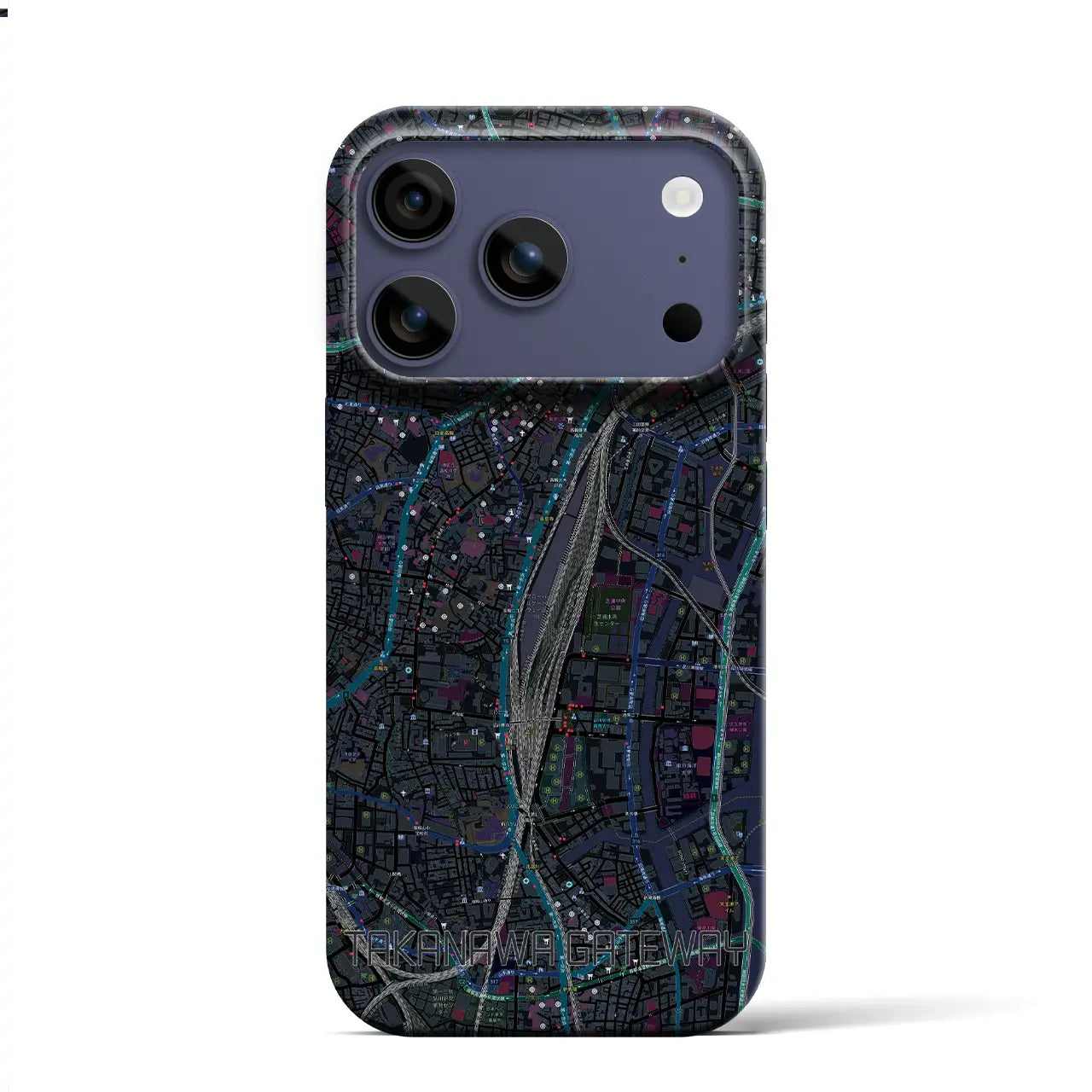 【高輪ゲートウェイ(東京都)】地図柄iPhoneケース(バックカバータイプ)