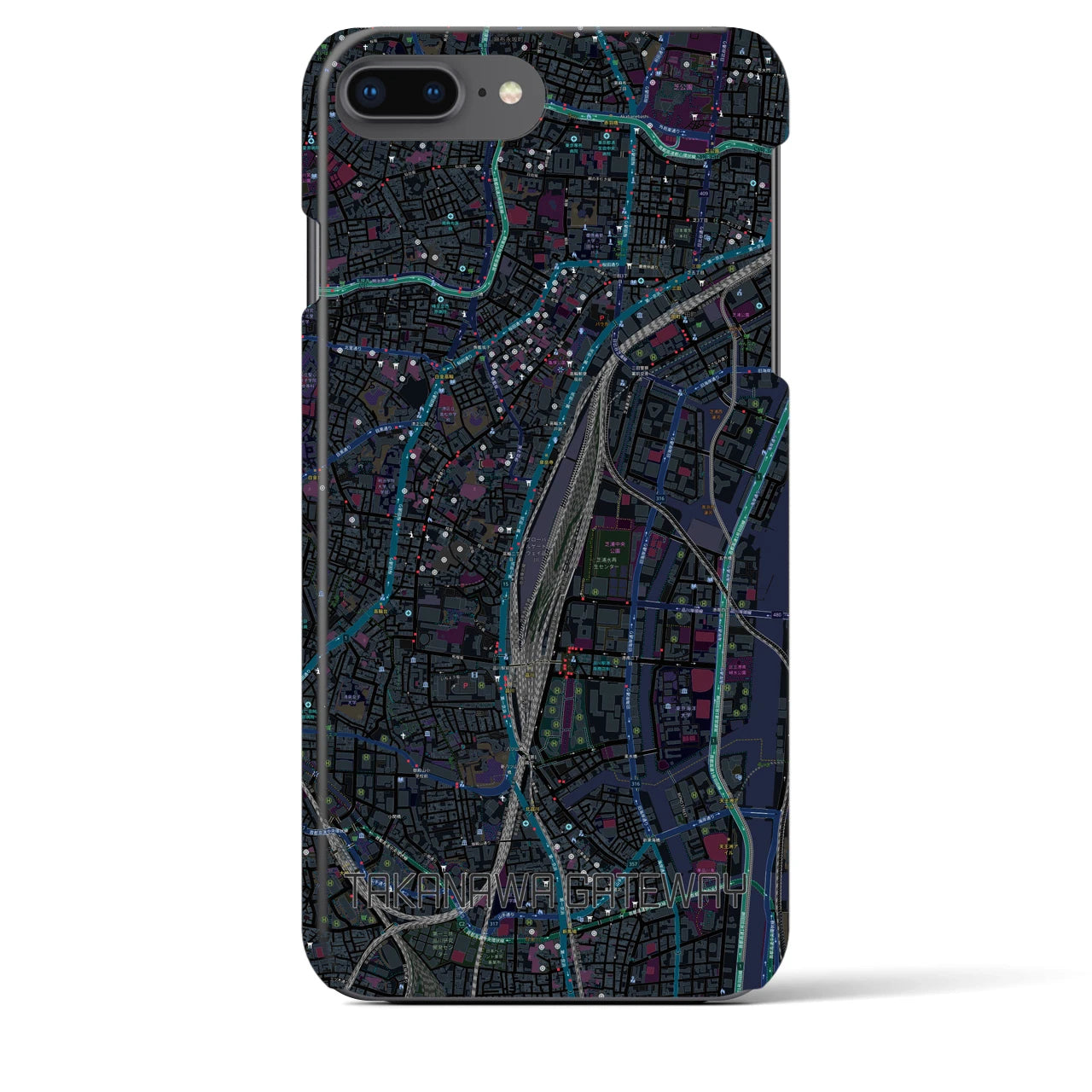 【高輪ゲートウェイ(東京都)】地図柄iPhoneケース(バックカバータイプ)