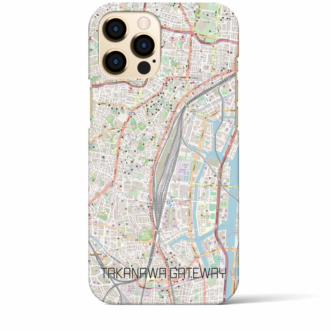 【高輪ゲートウェイ(東京都)】地図柄iPhoneケース(バックカバータイプ)