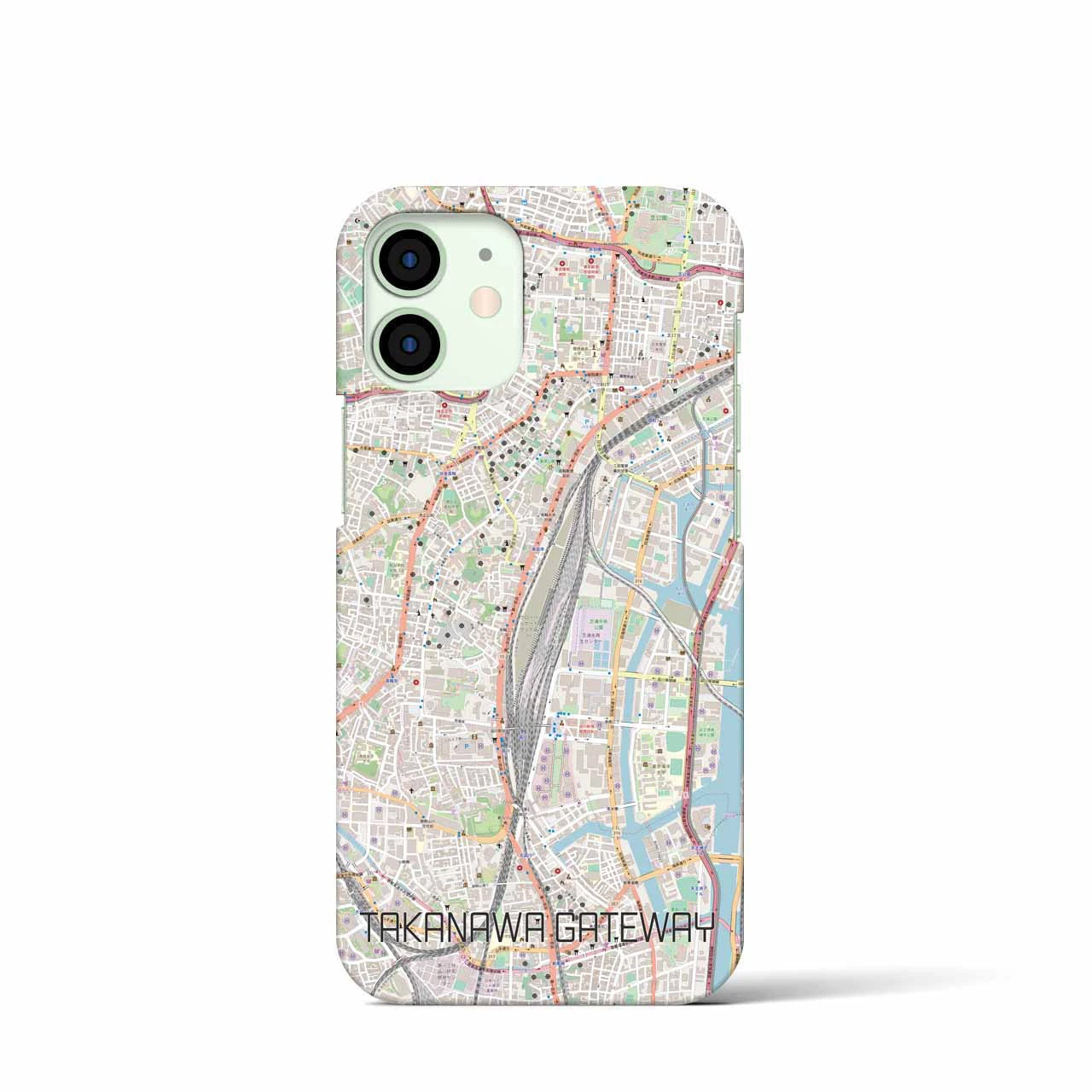 【高輪ゲートウェイ(東京都)】地図柄iPhoneケース(バックカバータイプ)