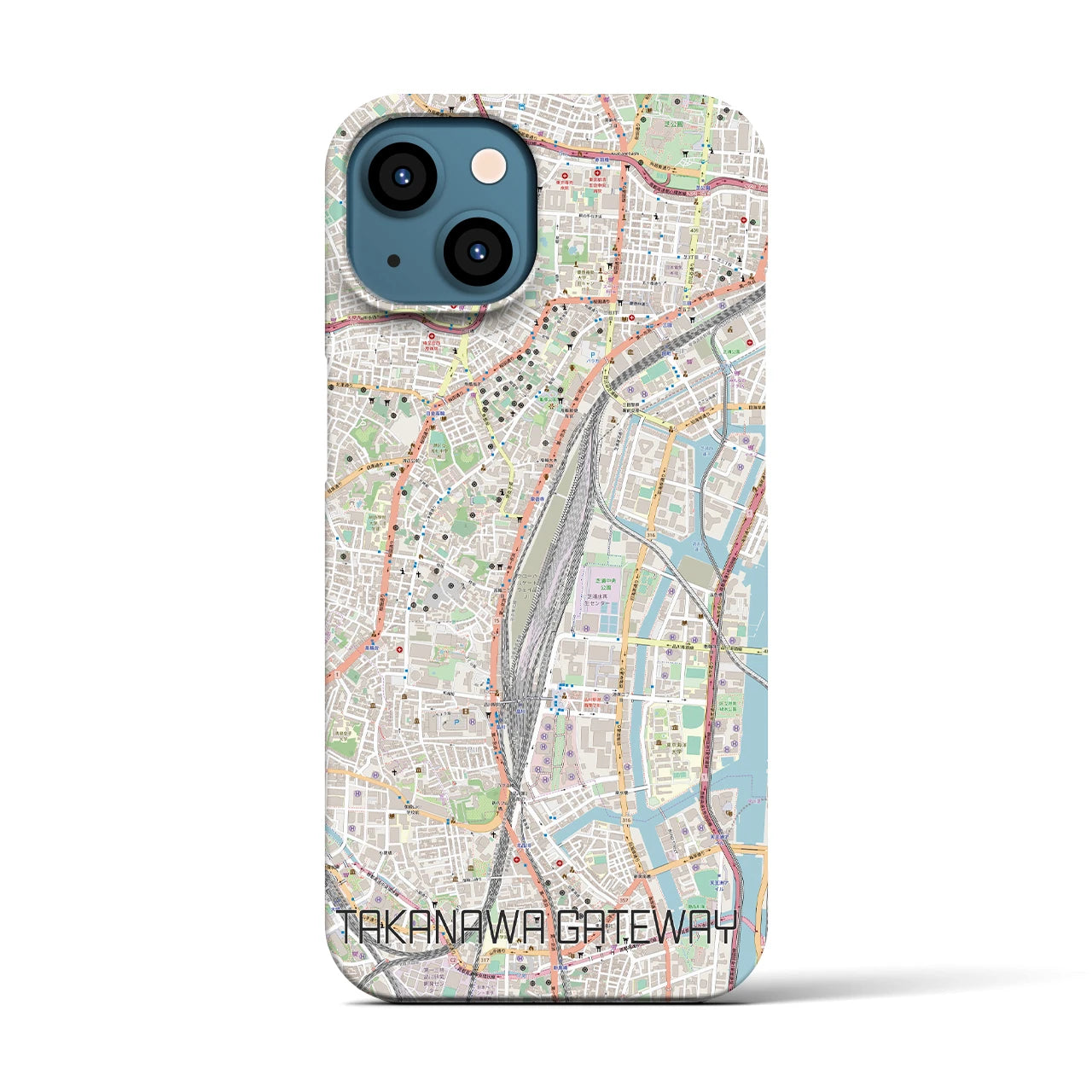 【高輪ゲートウェイ(東京都)】地図柄iPhoneケース(バックカバータイプ)