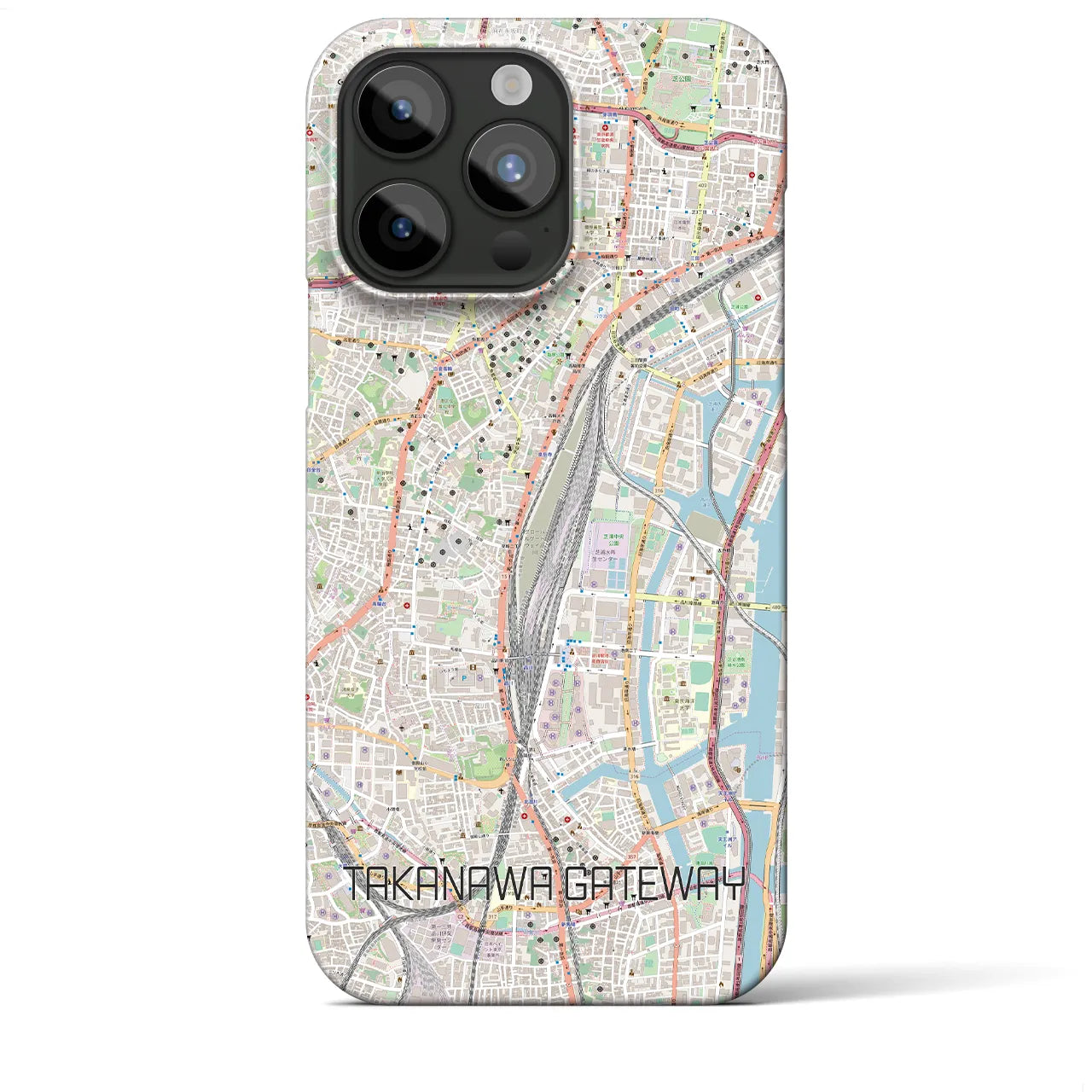 【高輪ゲートウェイ(東京都)】地図柄iPhoneケース(バックカバータイプ)