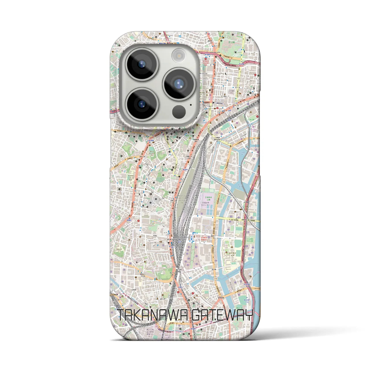 【高輪ゲートウェイ(東京都)】地図柄iPhoneケース(バックカバータイプ)