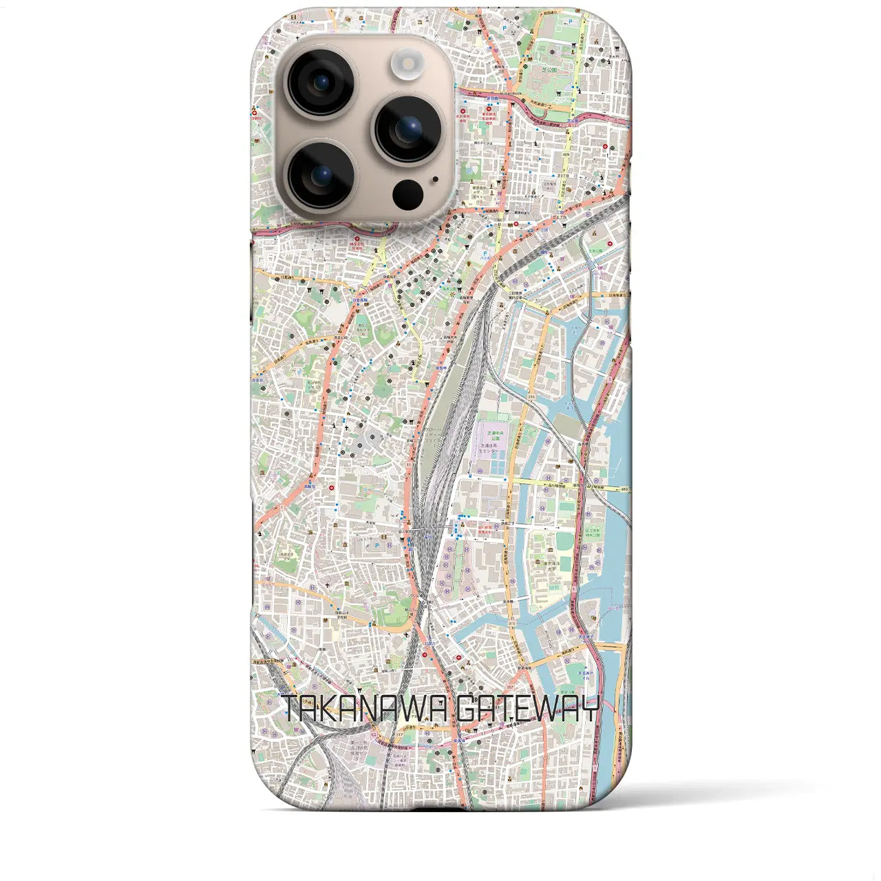 【高輪ゲートウェイ(東京都)】地図柄iPhoneケース(バックカバータイプ)