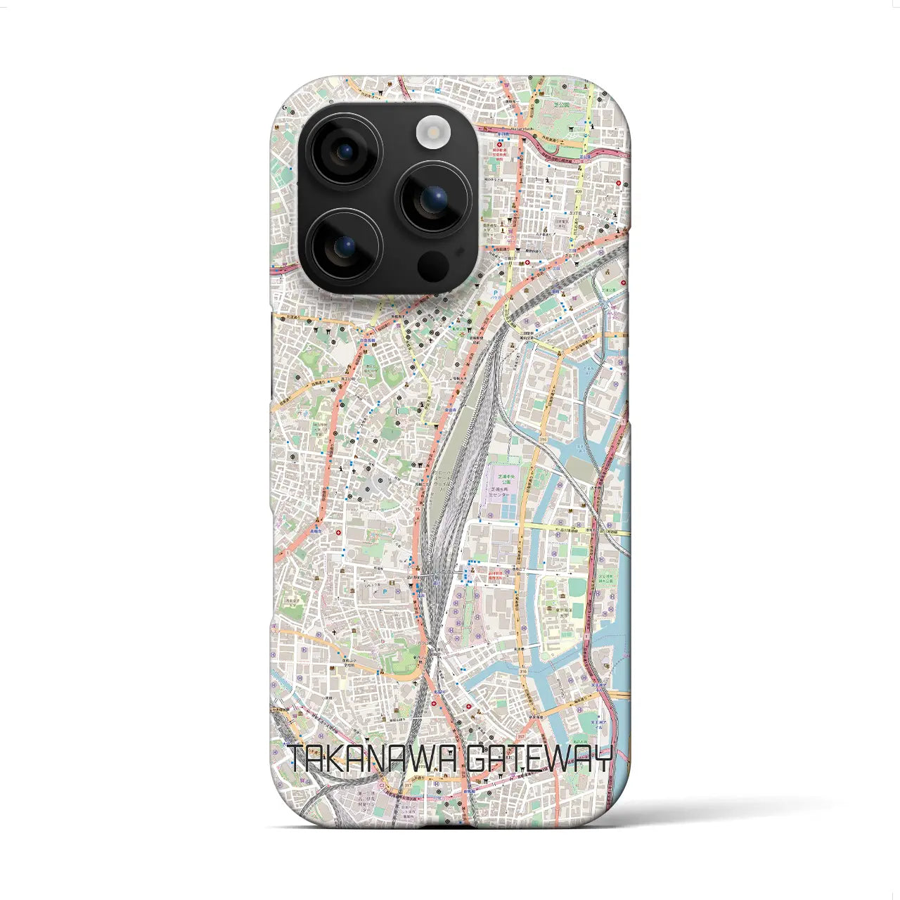 【高輪ゲートウェイ(東京都)】地図柄iPhoneケース(バックカバータイプ)