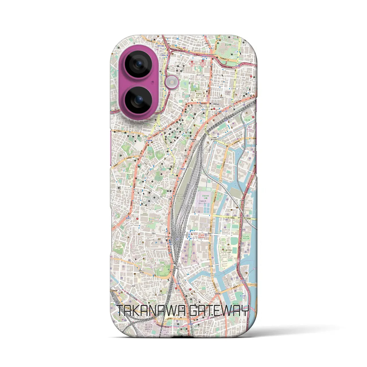 【高輪ゲートウェイ(東京都)】地図柄iPhoneケース(バックカバータイプ)