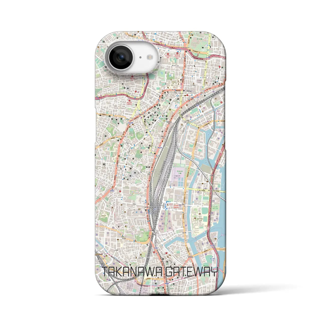 【高輪ゲートウェイ(東京都)】地図柄iPhoneケース(バックカバータイプ)