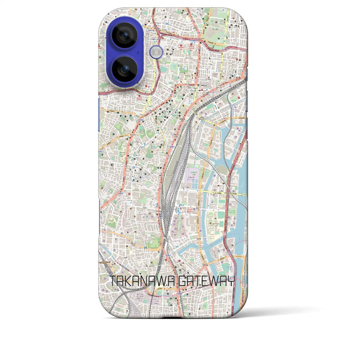 【高輪ゲートウェイ(東京都)】地図柄iPhoneケース(バックカバータイプ)ナチュラル・iPhone 16 Pro Max 用