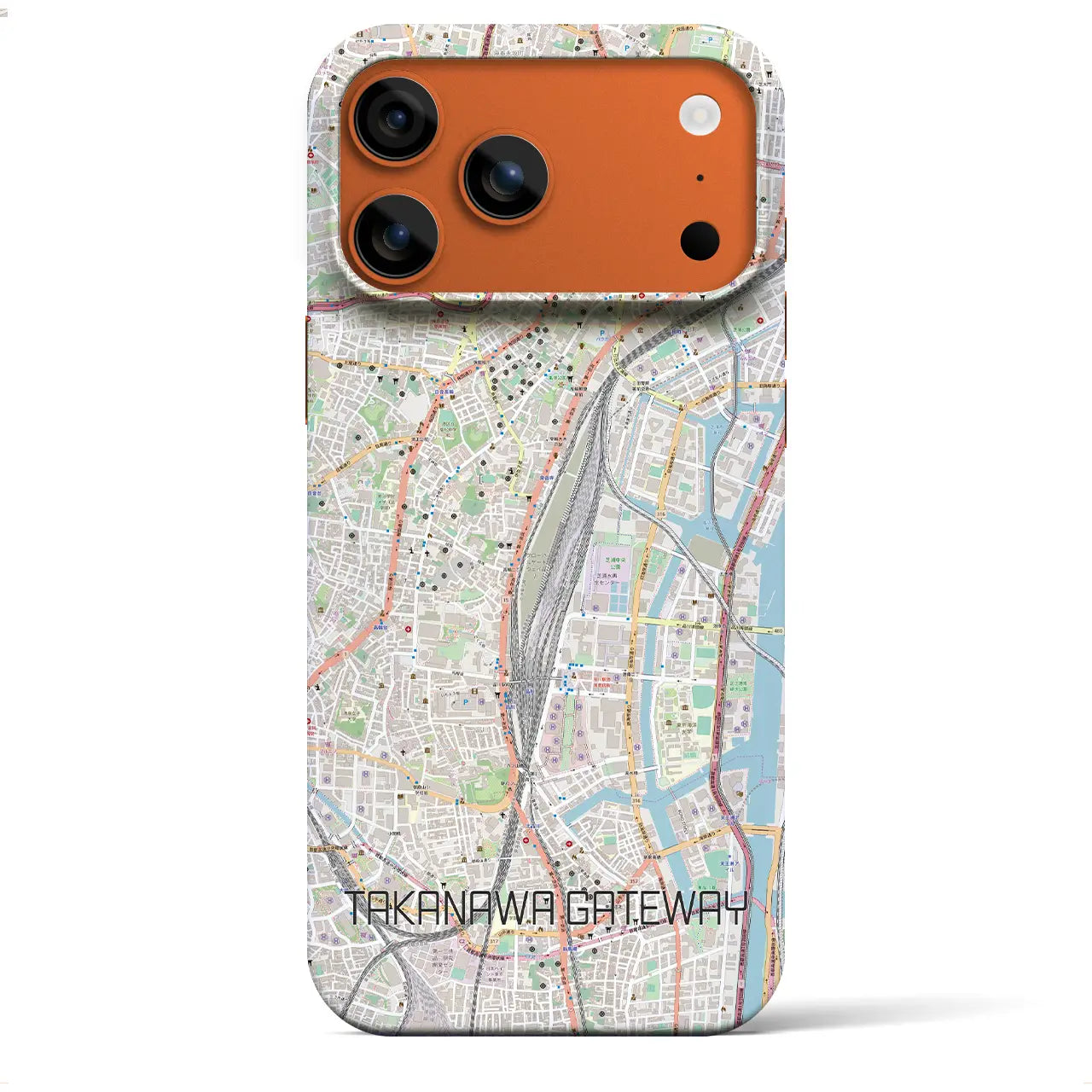 【高輪ゲートウェイ(東京都)】地図柄iPhoneケース(バックカバータイプ)ナチュラル・iPhone 17 Pro Max 用
