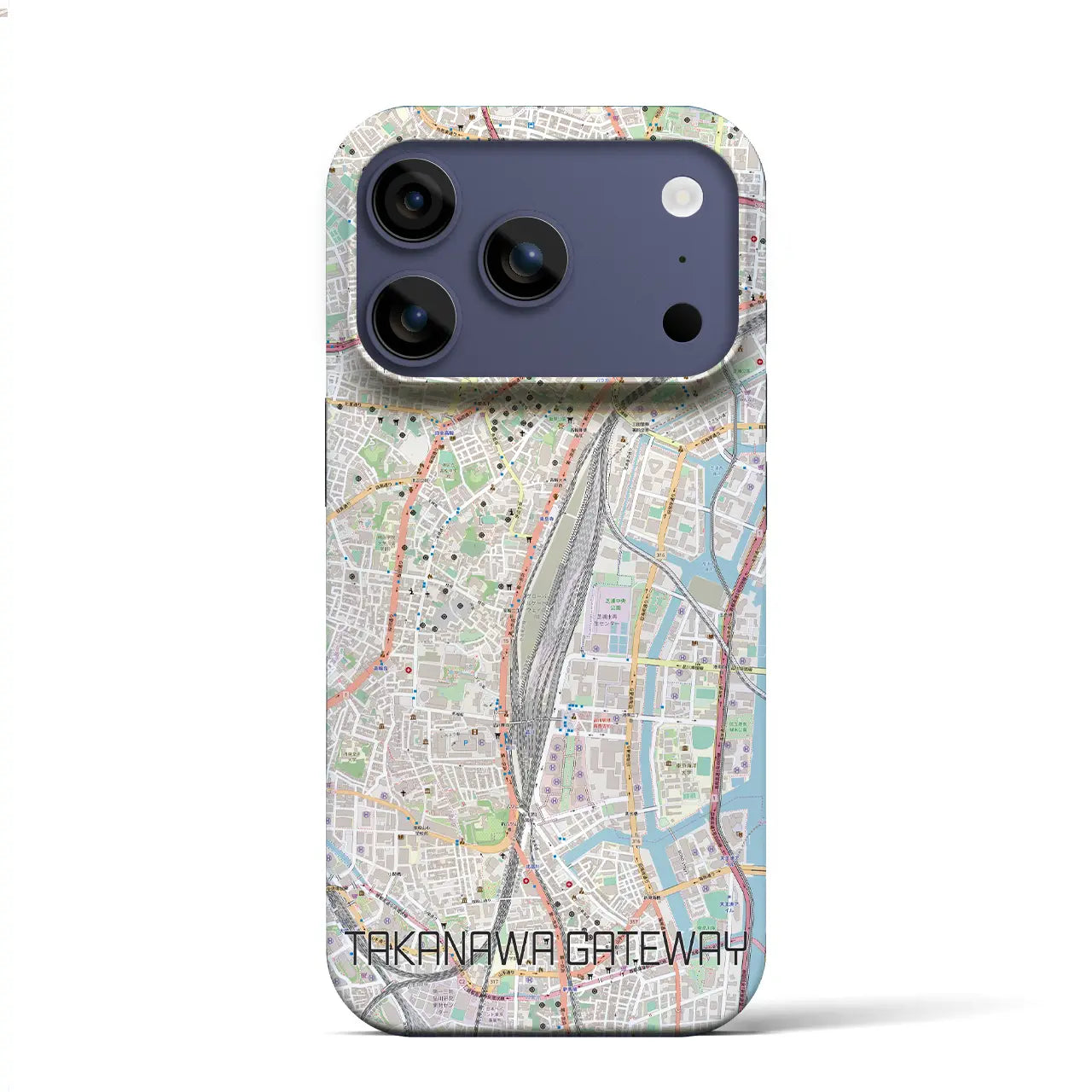 【高輪ゲートウェイ(東京都)】地図柄iPhoneケース(バックカバータイプ)