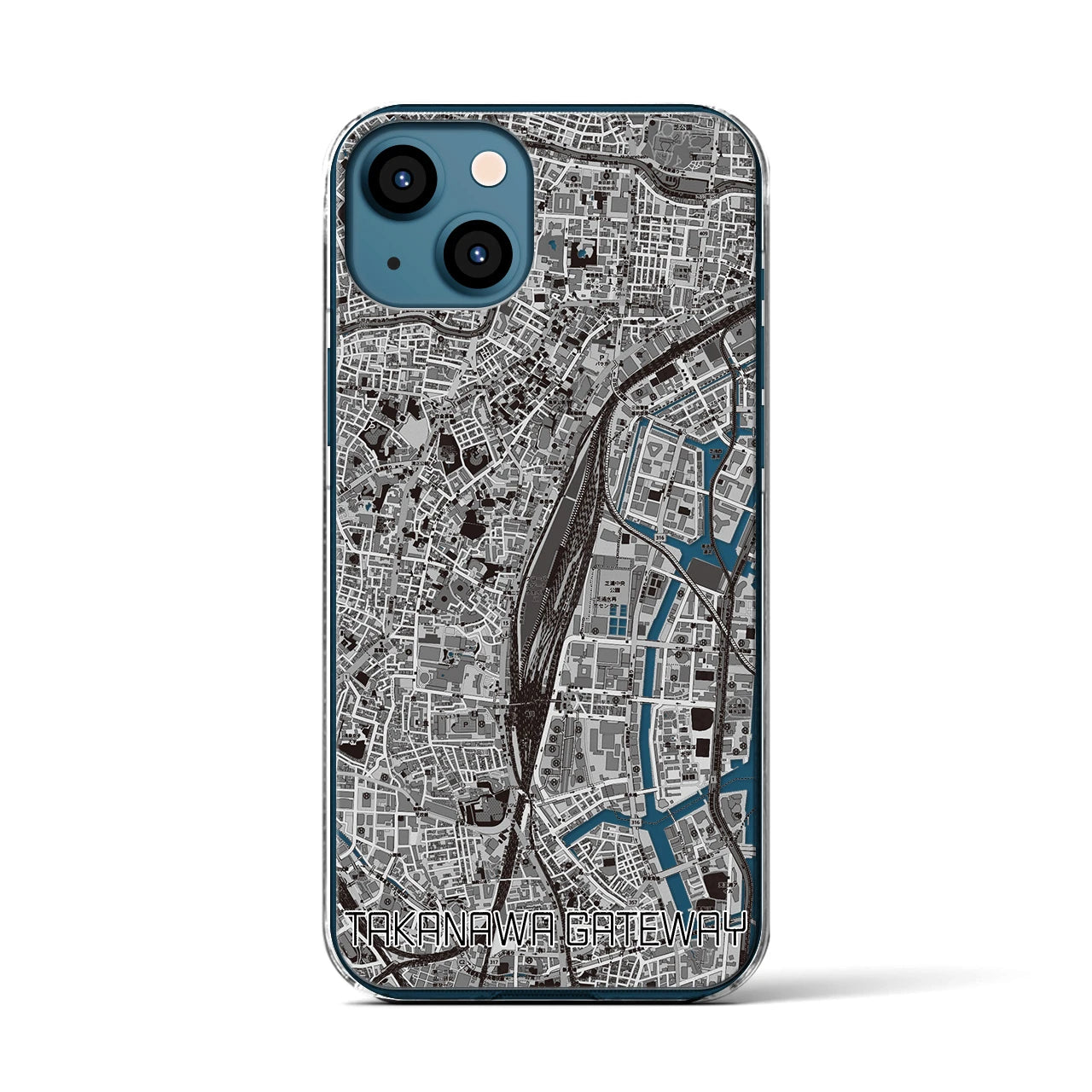 【高輪ゲートウェイ(東京都)】地図柄iPhoneケース(クリアタイプ)