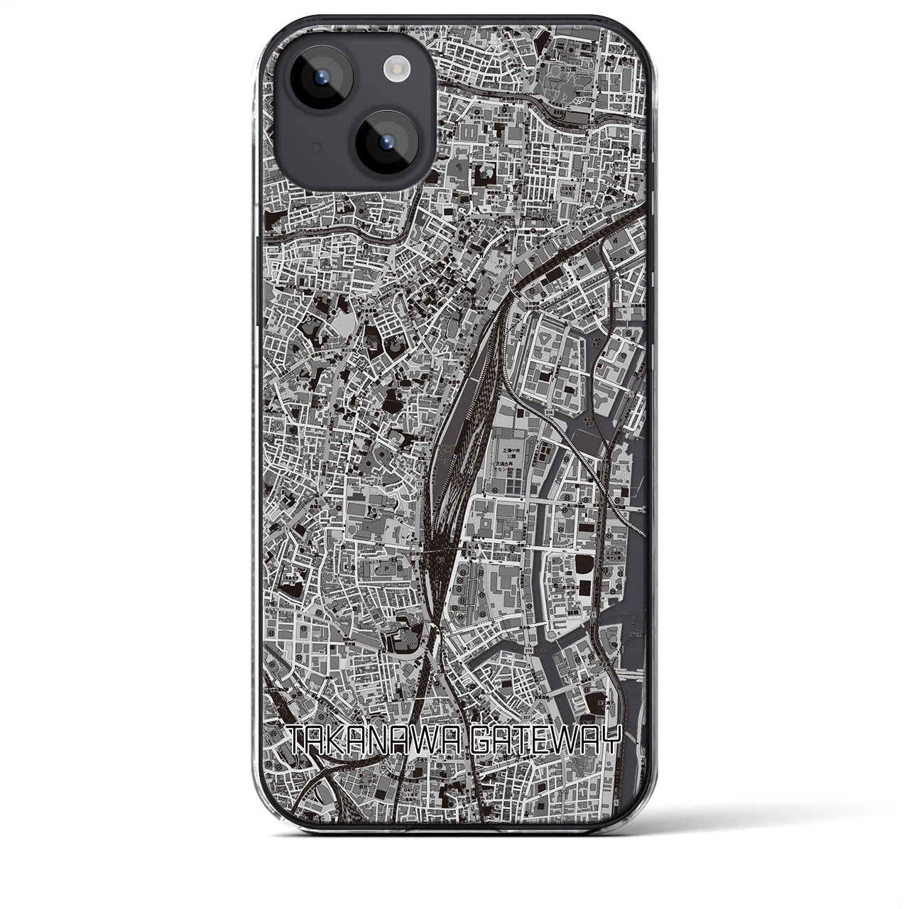 【高輪ゲートウェイ(東京都)】地図柄iPhoneケース(クリアタイプ)