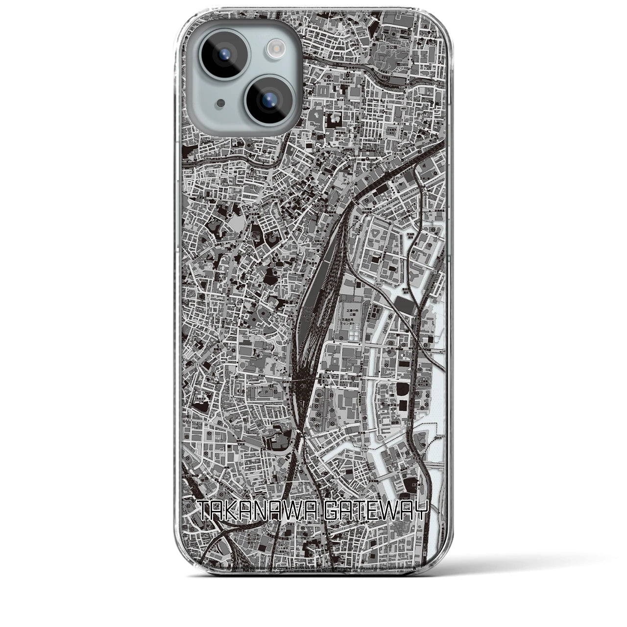 【高輪ゲートウェイ(東京都)】地図柄iPhoneケース(クリアタイプ)
