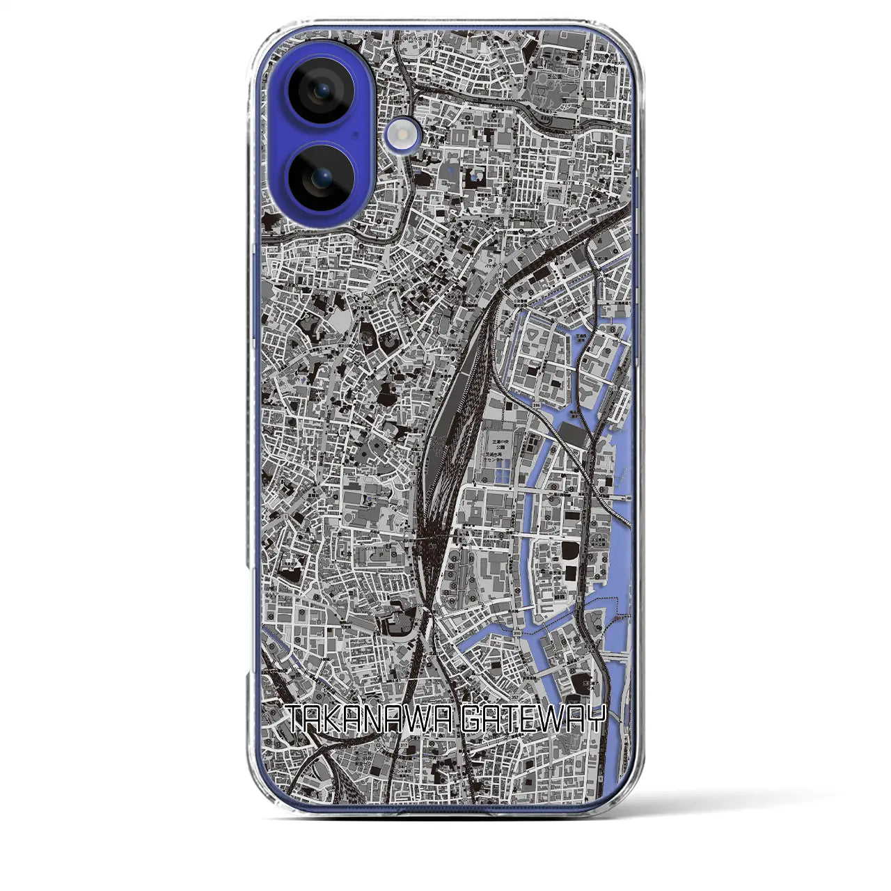 【高輪ゲートウェイ(東京都)】地図柄iPhoneケース(クリアタイプ)