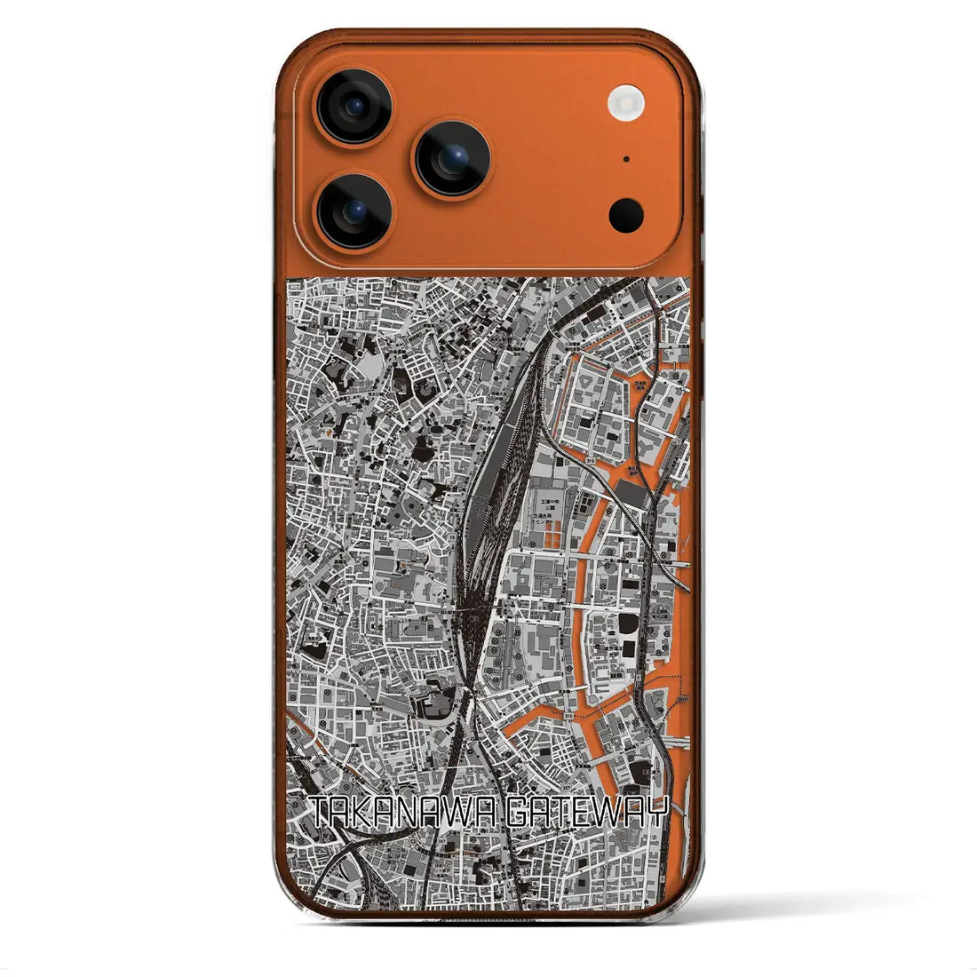 【高輪ゲートウェイ(東京都)】地図柄iPhoneケース(クリアタイプ)モノトーン・iPhone 17 Pro Max 用