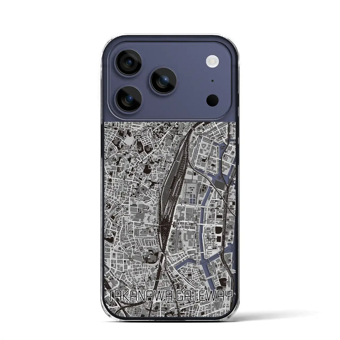 【高輪ゲートウェイ(東京都)】地図柄iPhoneケース(クリアタイプ)