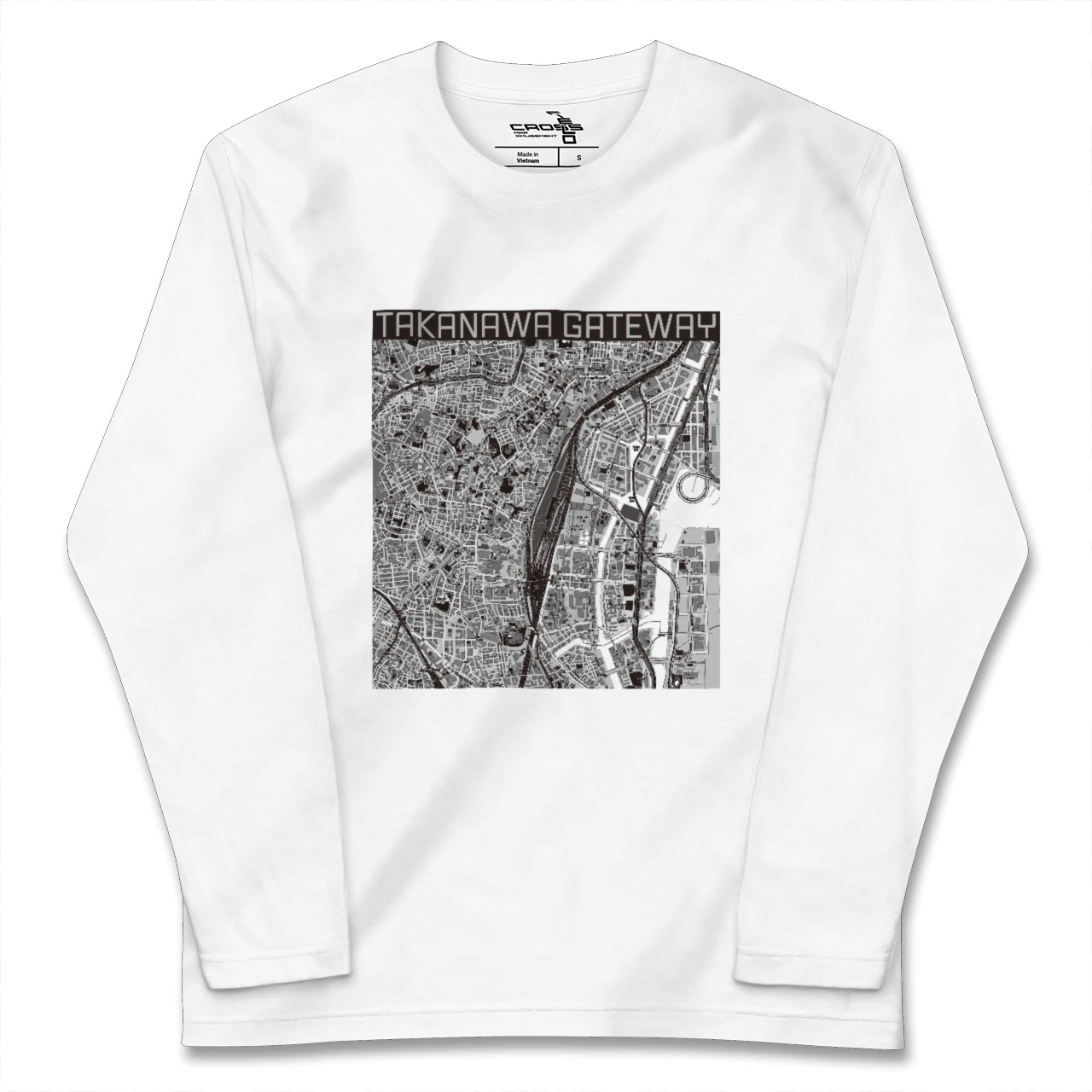 【高輪ゲートウェイ(東京都)】地図柄ロングスリーブTシャツ