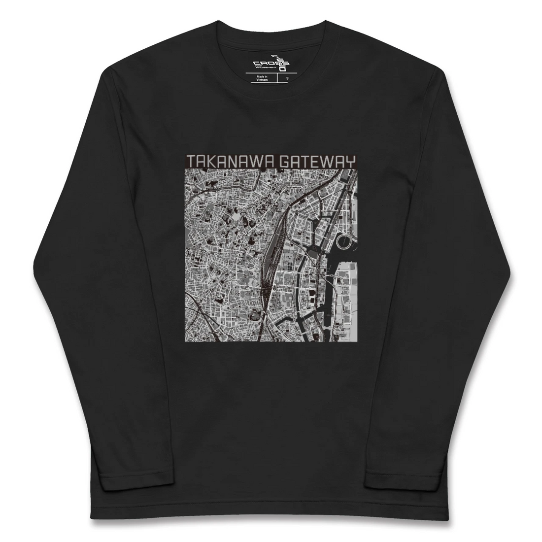 【高輪ゲートウェイ(東京都)】地図柄ロングスリーブTシャツ