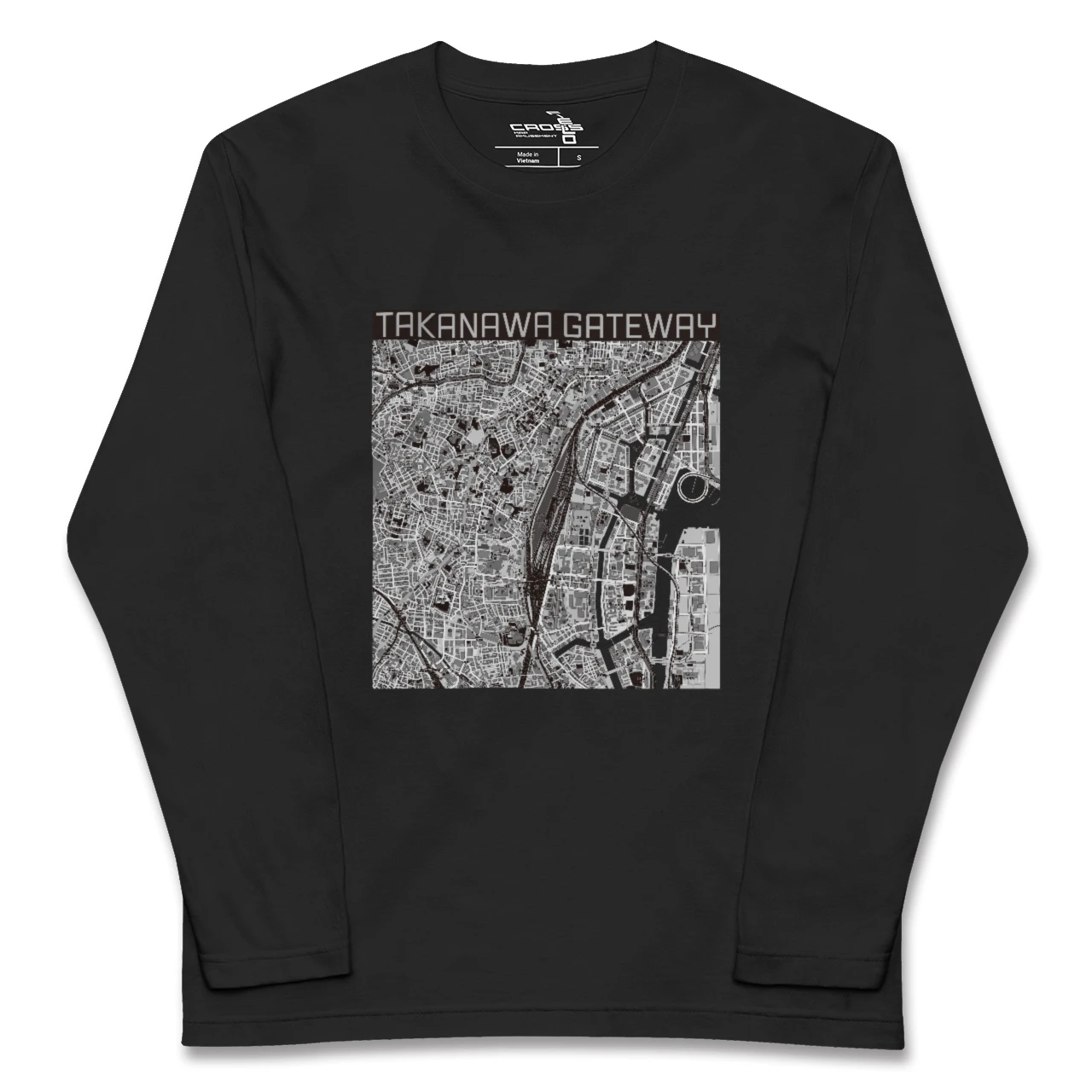 【高輪ゲートウェイ(東京都)】地図柄ロングスリーブTシャツ