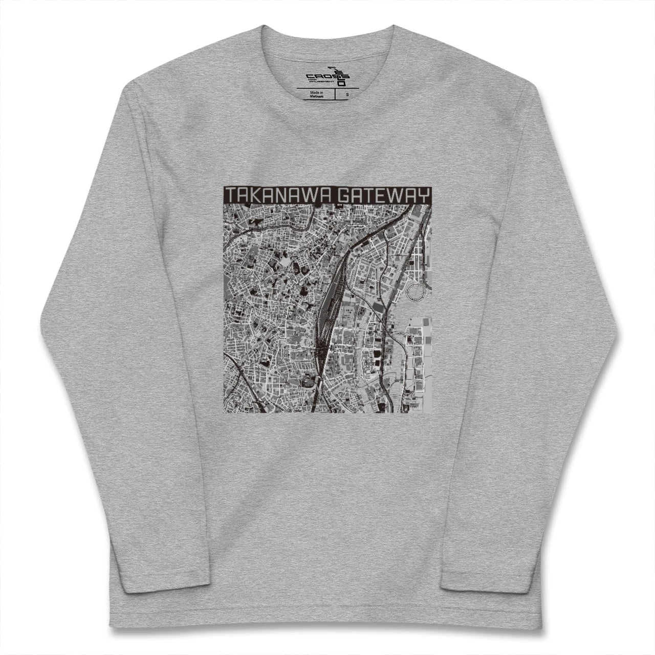 【高輪ゲートウェイ(東京都)】地図柄ロングスリーブTシャツ