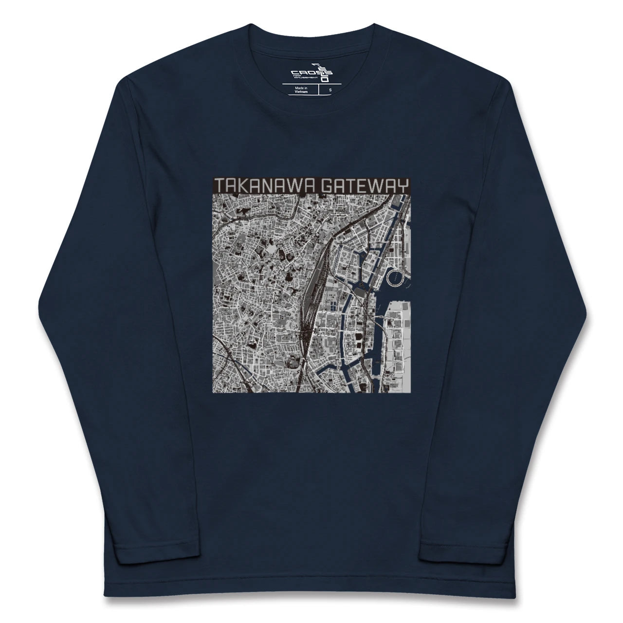 【高輪ゲートウェイ(東京都)】地図柄ロングスリーブTシャツ