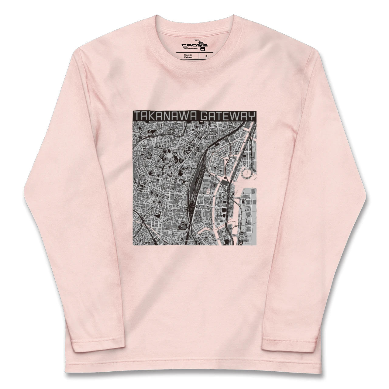 【高輪ゲートウェイ(東京都)】地図柄ロングスリーブTシャツ