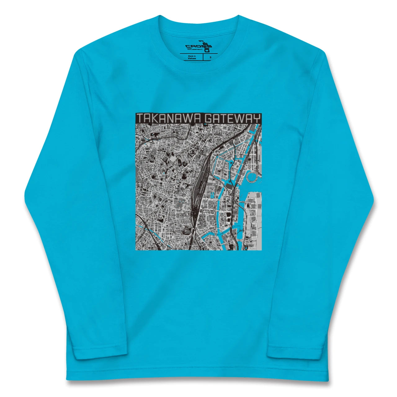 【高輪ゲートウェイ(東京都)】地図柄ロングスリーブTシャツ