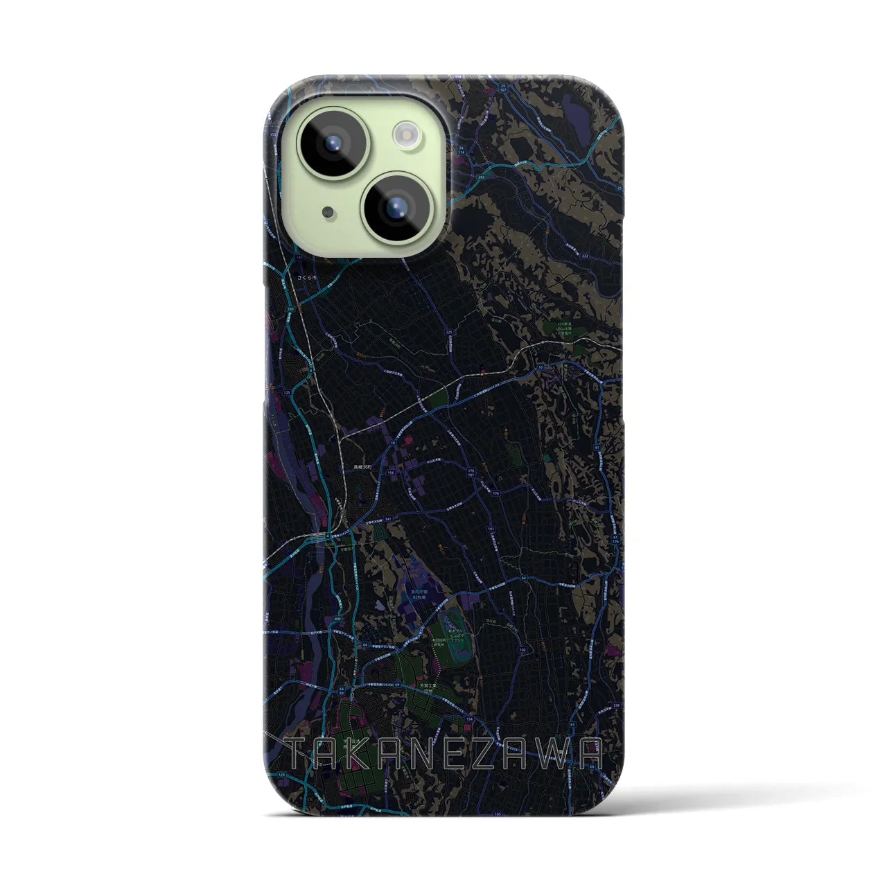 【高根沢(栃木県)】地図柄iPhoneケース(バックカバータイプ)