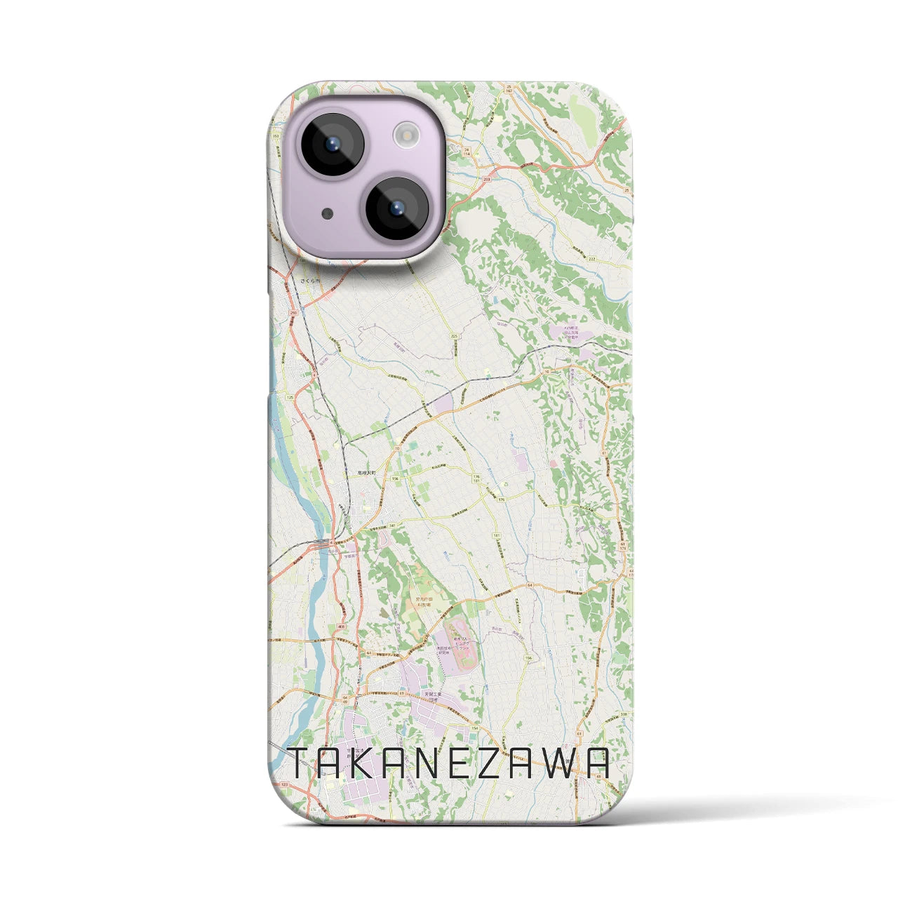 【高根沢(栃木県)】地図柄iPhoneケース(バックカバータイプ)