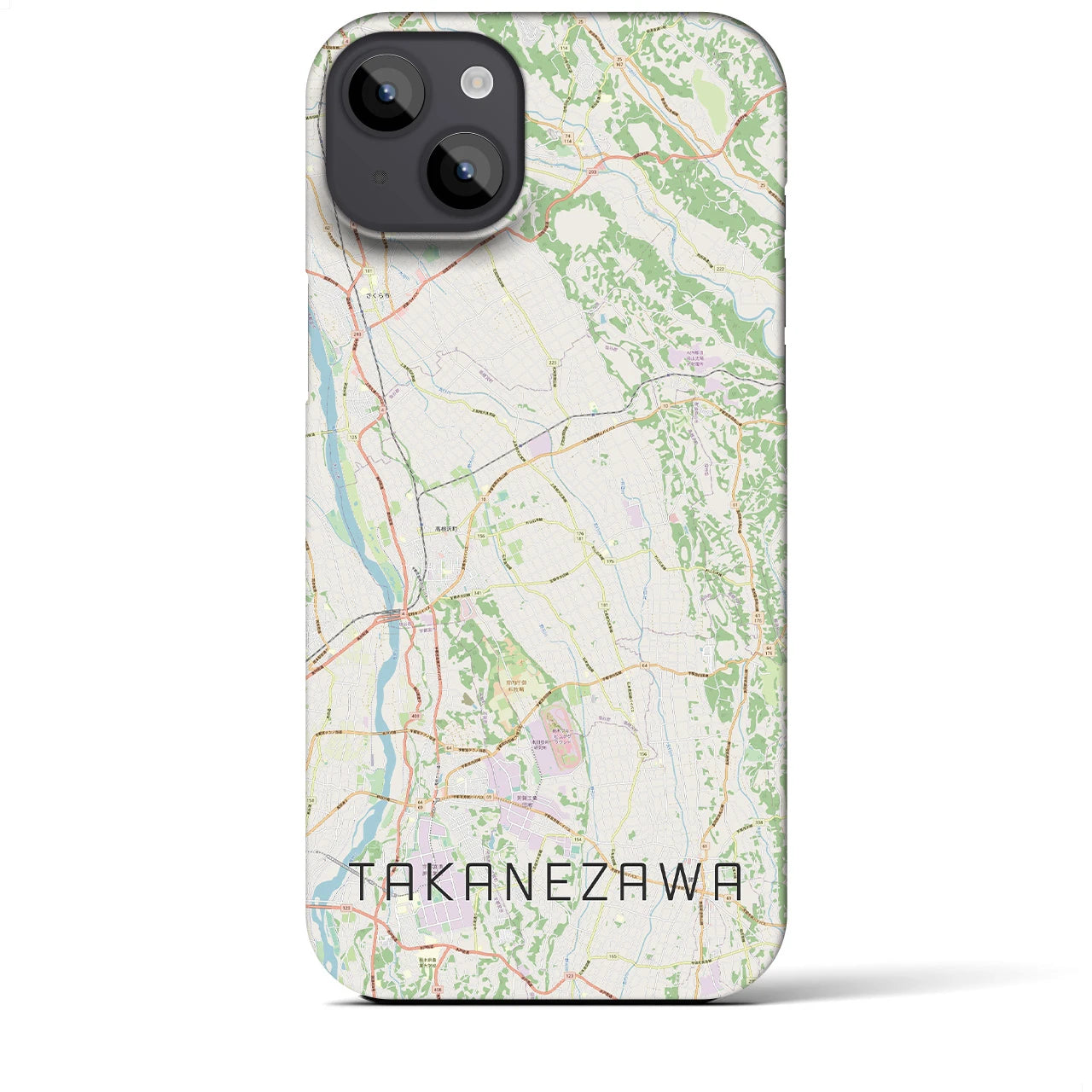 【高根沢(栃木県)】地図柄iPhoneケース(バックカバータイプ)
