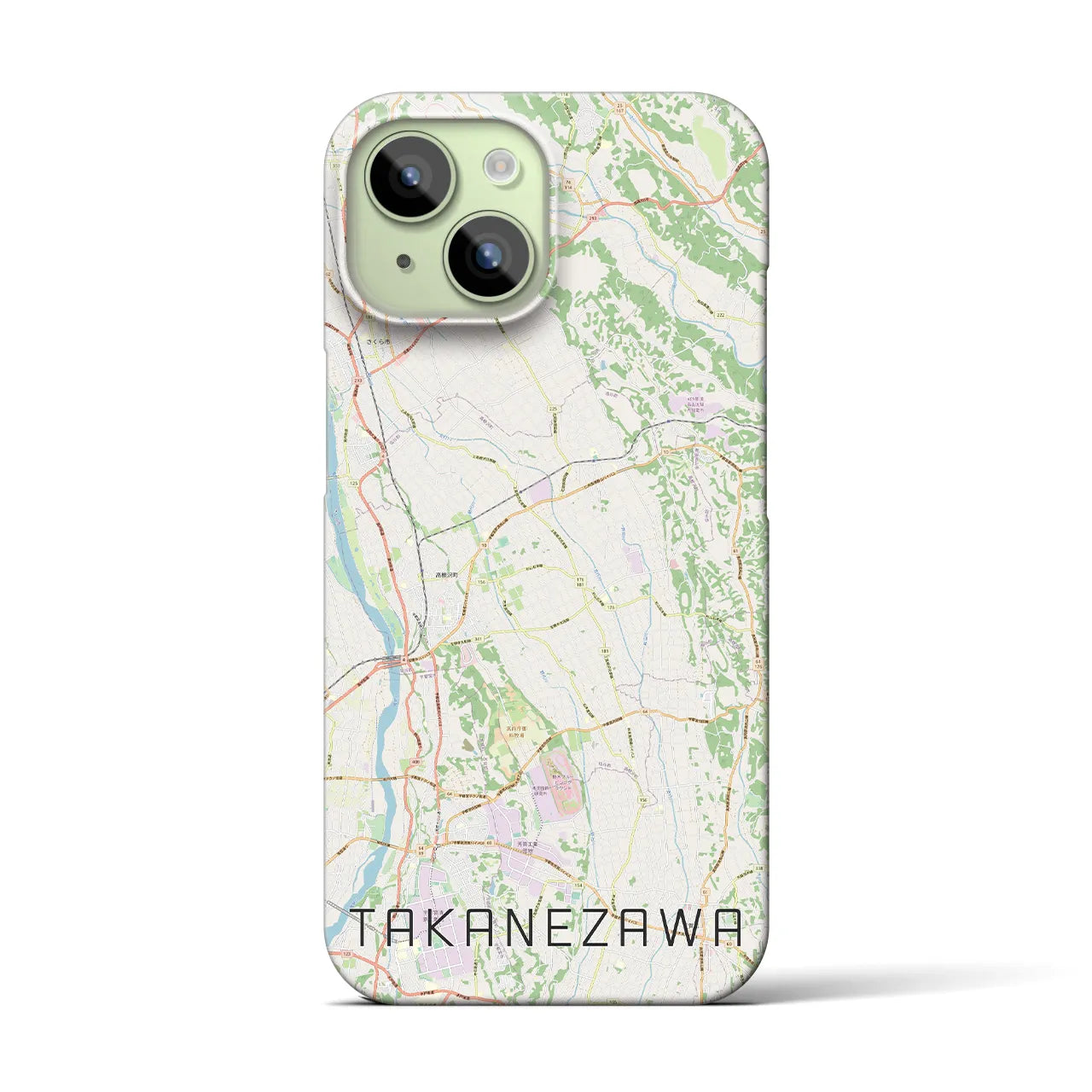 【高根沢(栃木県)】地図柄iPhoneケース(バックカバータイプ)