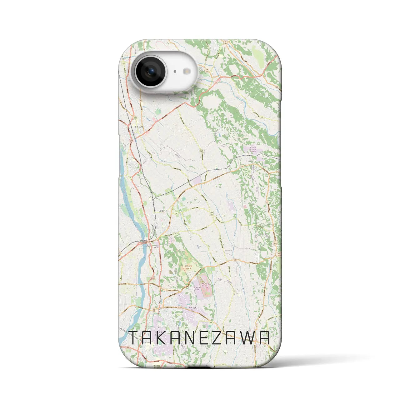 【高根沢(栃木県)】地図柄iPhoneケース(バックカバータイプ)