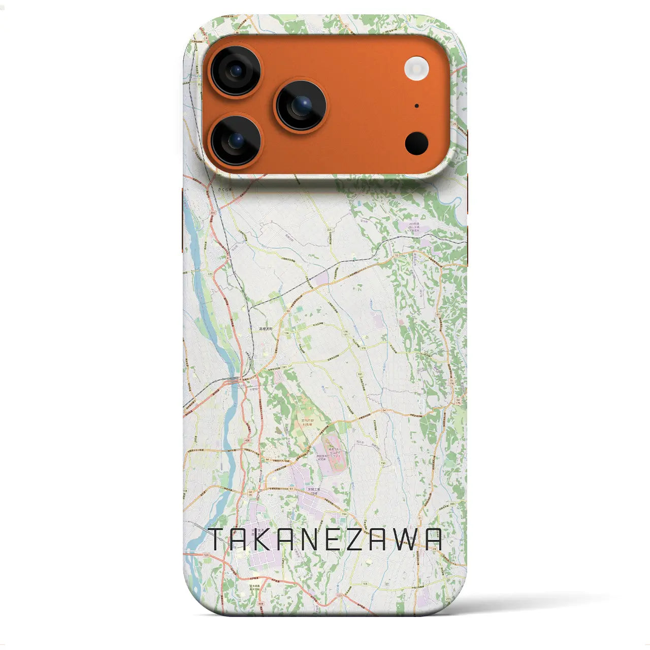 【高根沢(栃木県)】地図柄iPhoneケース(バックカバータイプ)ナチュラル・iPhone 17 Pro Max 用