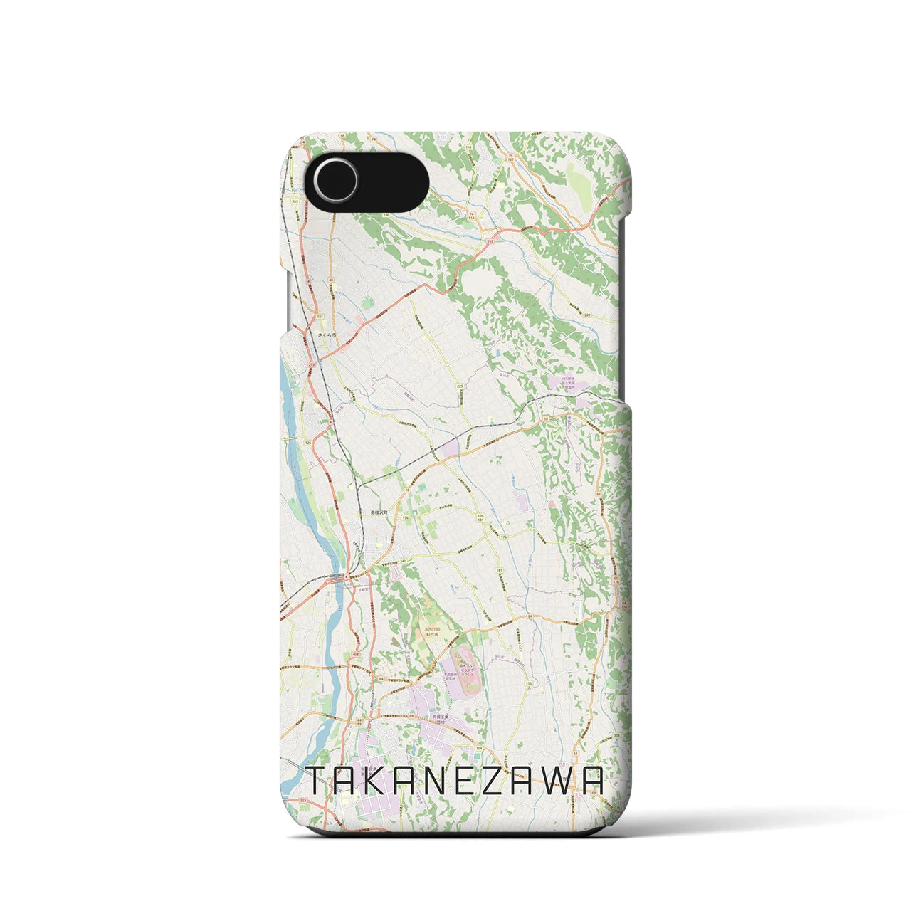 【高根沢(栃木県)】地図柄iPhoneケース(バックカバータイプ)