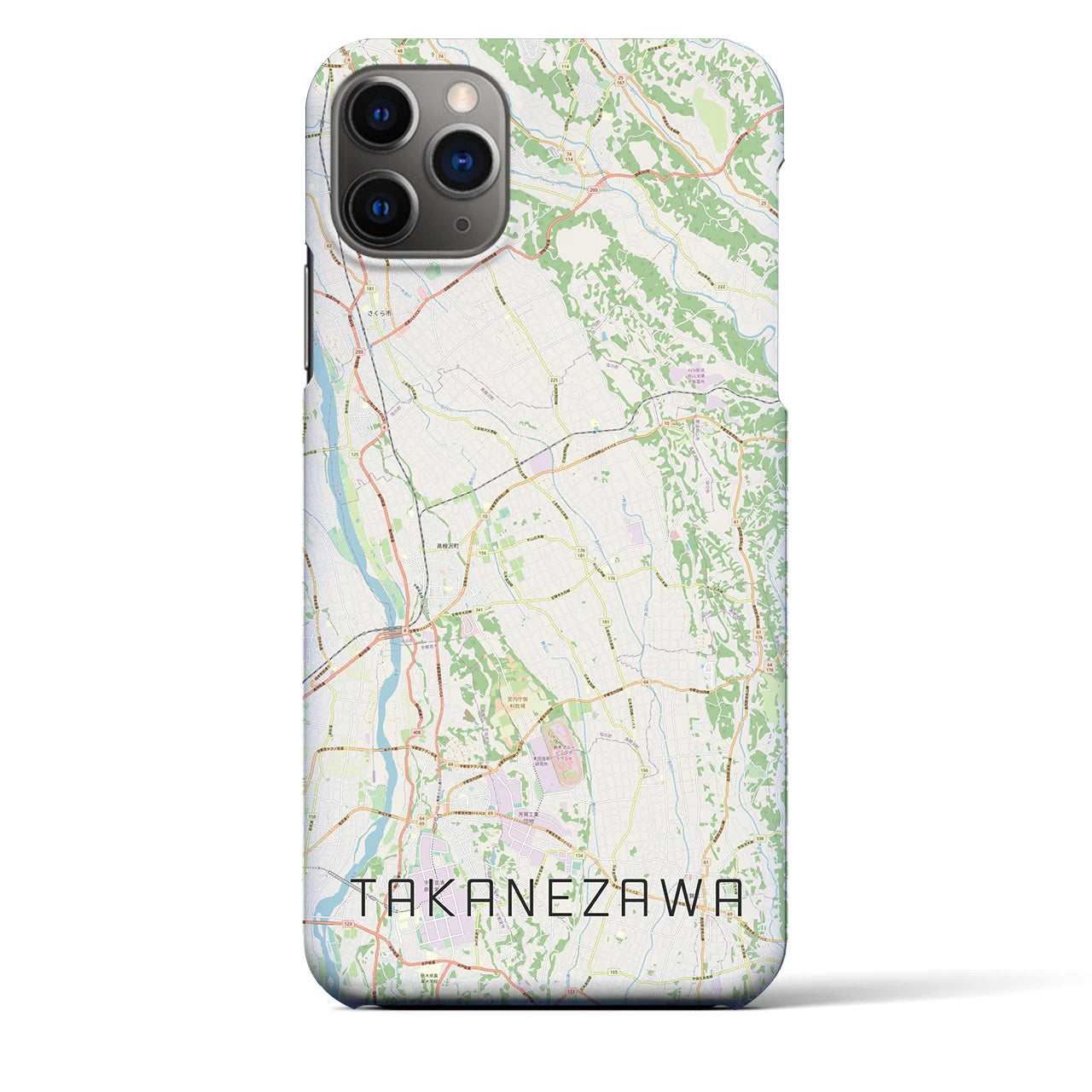 【高根沢(栃木県)】地図柄iPhoneケース(バックカバータイプ)