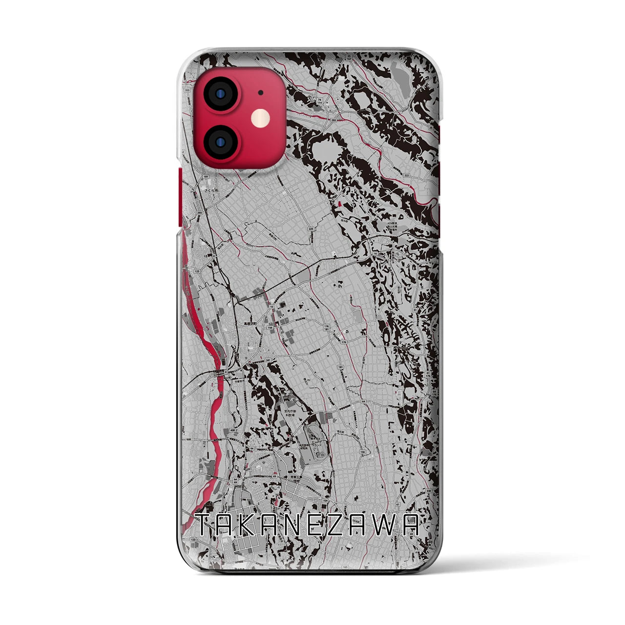 【高根沢(栃木県)】地図柄iPhoneケース(クリアタイプ)